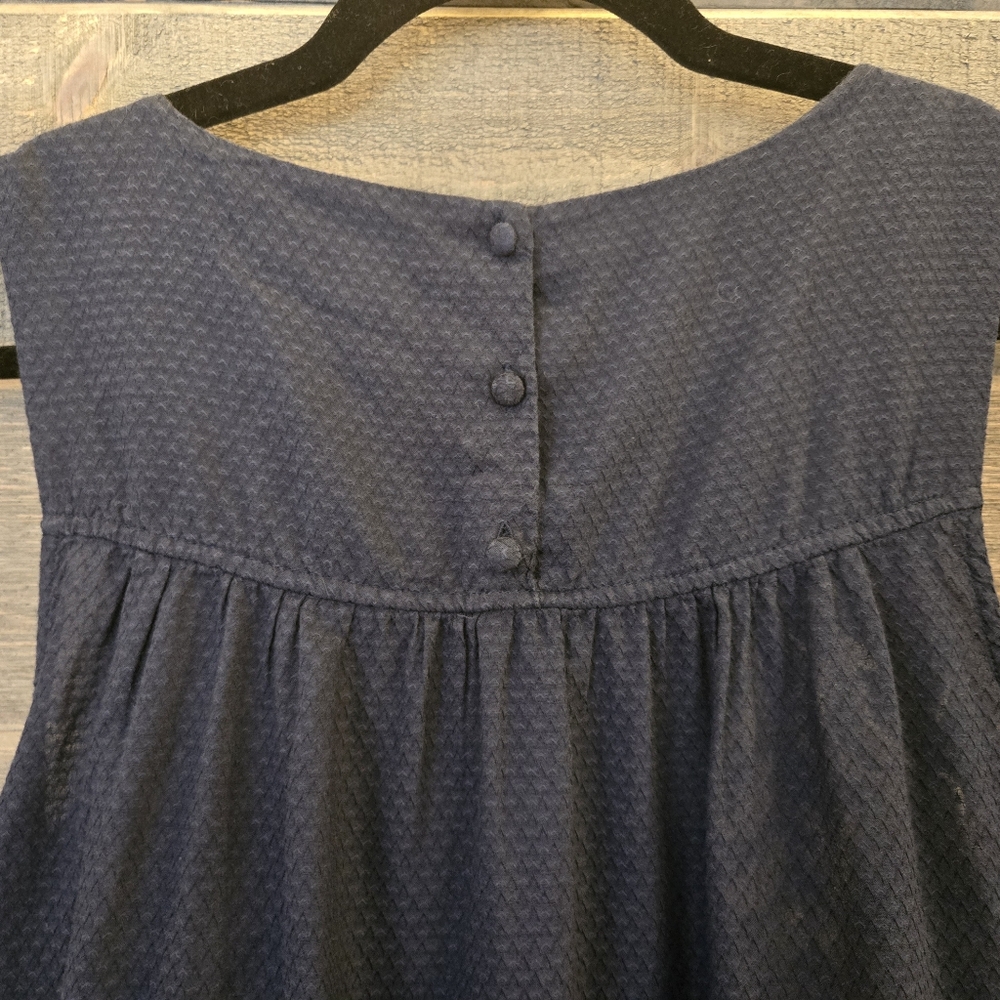 Lucky Brand Navy Embroidered Tank Medium - Picture 9 of 9